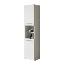 Garnero Arredamenti Colonna bagno 40x170h cm moderna con ripiano bianco Ramona Sale