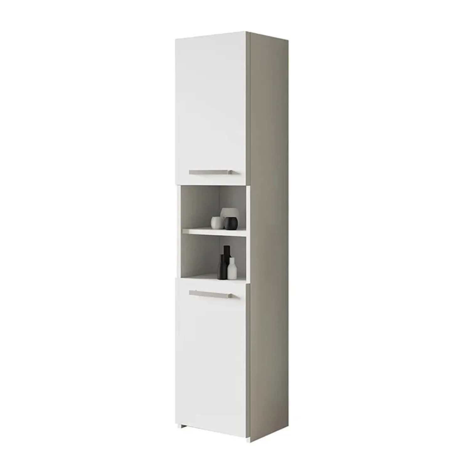 Garnero Arredamenti Colonna bagno 40x170h cm moderna con ripiano bianco Ramona Sale