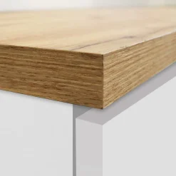 Garnero Arredamenti Colonna frigo dispensa cucina 90x165h cm moderna bianco rovere Gourmet Bianco Lucido - Rovere