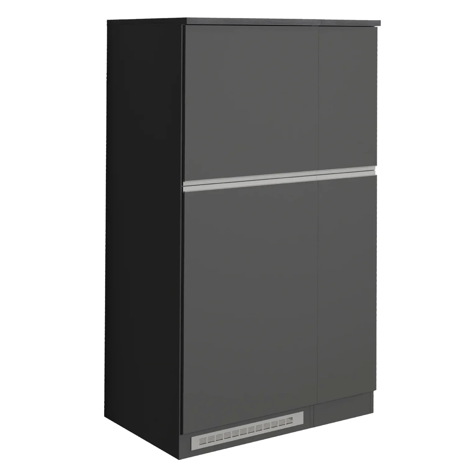 Garnero Arredamenti Colonna frigo dispensa cucina 90x165h cm moderna antracite grigio pietra Gourmet Antracite - Grigio pietra New
