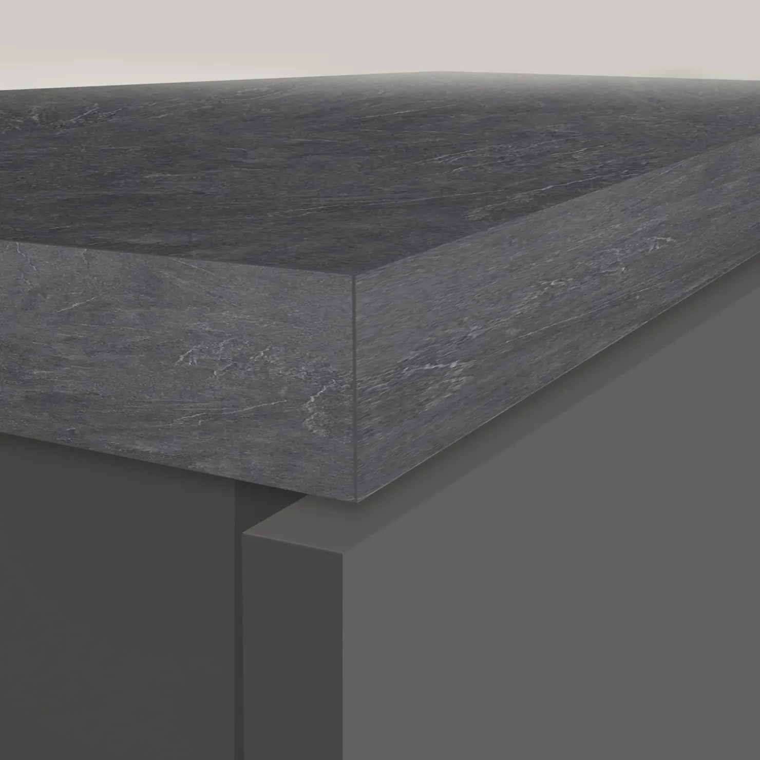 Garnero Arredamenti Colonna frigo dispensa cucina 90x165h cm moderna antracite grigio pietra Gourmet Antracite - Grigio pietra New