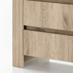 Garnero Arredamenti Comò 137x81h cm 1 anta 3 cassetti moderno rovere sonoma Panama Discount