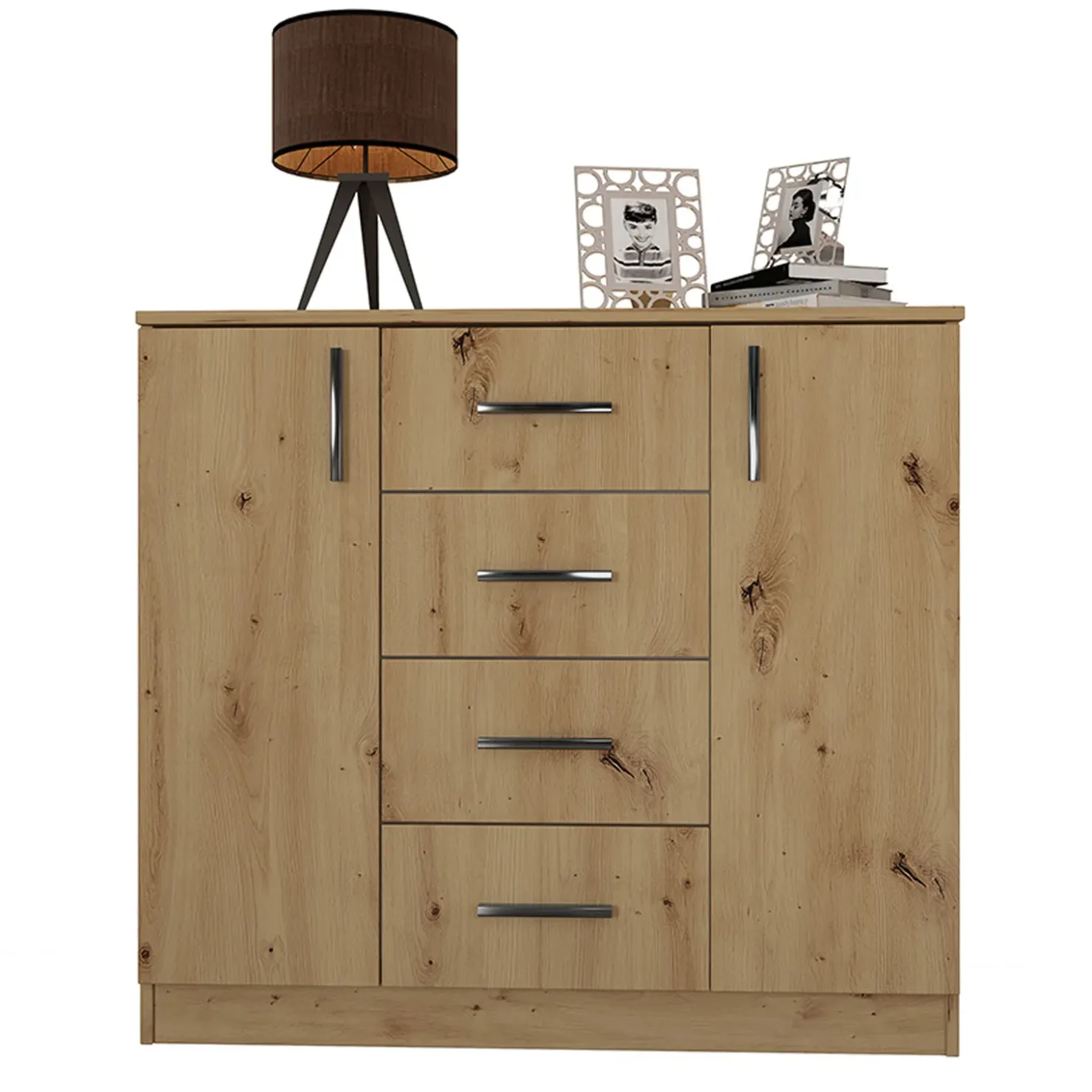 Garnero Arredamenti Comò 100x91h cm 2 ante con cassetti moderno Marian Rovere Rustico