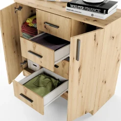 Garnero Arredamenti Comò 100x91h cm 2 ante con cassetti moderno Marian Rovere Rustico