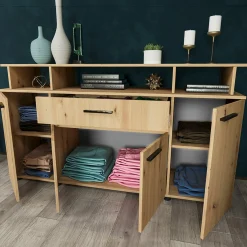 Garnero Arredamenti Comò 154x85h cm 4 ante moderno in Pippo Rovere Rustico Sale