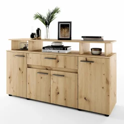 Garnero Arredamenti Comò 154x85h cm 4 ante moderno in Pippo Rovere Rustico Sale