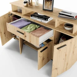 Garnero Arredamenti Comò 154x85h cm 4 ante moderno in Pippo Rovere Rustico Sale