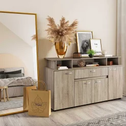 Garnero Arredamenti Comò 154x85h cm 4 ante moderno sonoma Pippo Rovere Discount