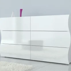 Garnero Arredamenti Comò 155x82h cm 6 cassetti moderno bianco lucido Sea Gihome® New