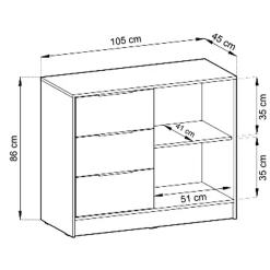Garnero Arredamenti Comò 105x86h cm con cassetti moderno cashmere Miller Beige Online