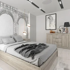 Garnero Arredamenti Comò 120x80h cm moderno rovere sonoma Vincenzo Online