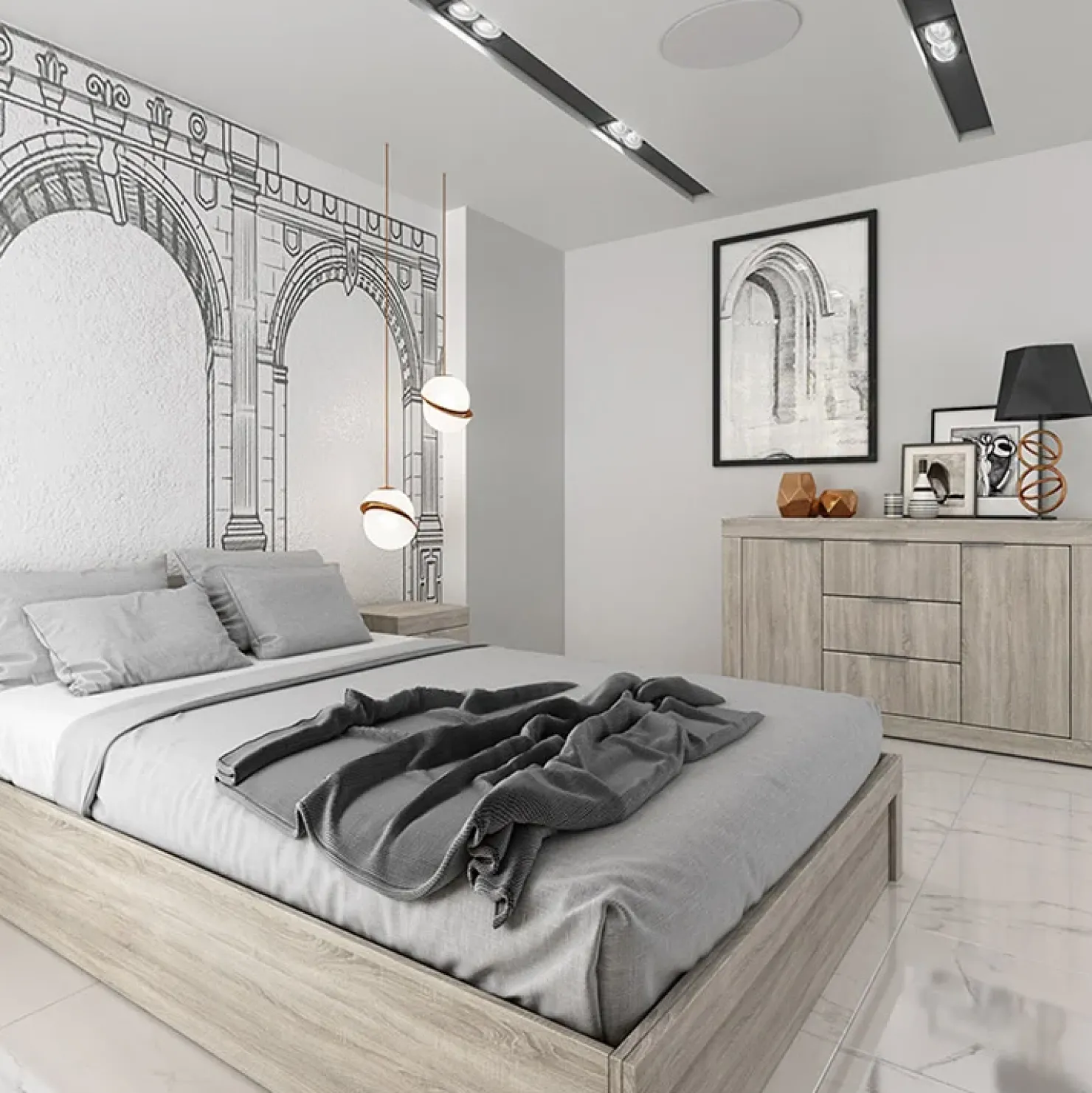 Garnero Arredamenti Comò 120x80h cm moderno rovere sonoma Vincenzo Online