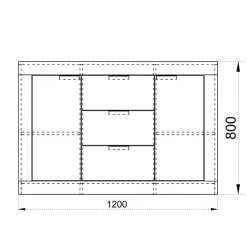 Garnero Arredamenti Comò 120x80h cm moderno rovere sonoma Vincenzo Online