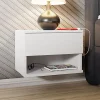 Garnero Arredamenti Comodino sospeso 45x32h cm con cassetto bianco Frog Online