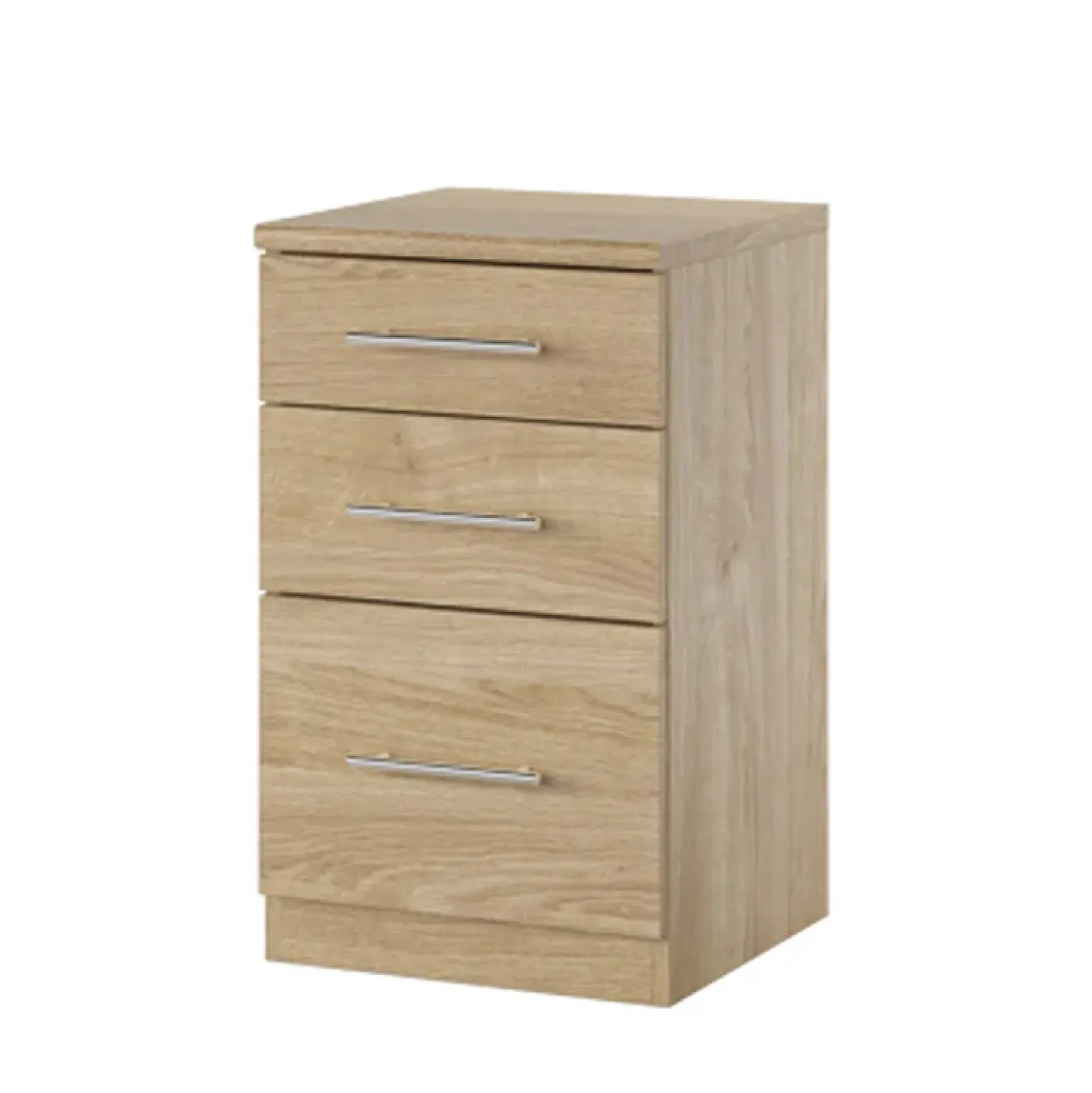 Garnero Arredamenti Comodino 37x63h cm 3 cassetti design Dogliani Rovere New