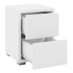 Garnero Arredamenti Comodino 30x38h cm 2 cassetti moderni bianco Eindhoven Bianco Opaco Online