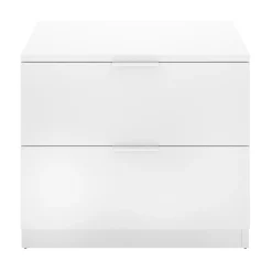 Garnero Arredamenti Comodino 46x50h cm 2 cassetti bianco opaco Manuel New