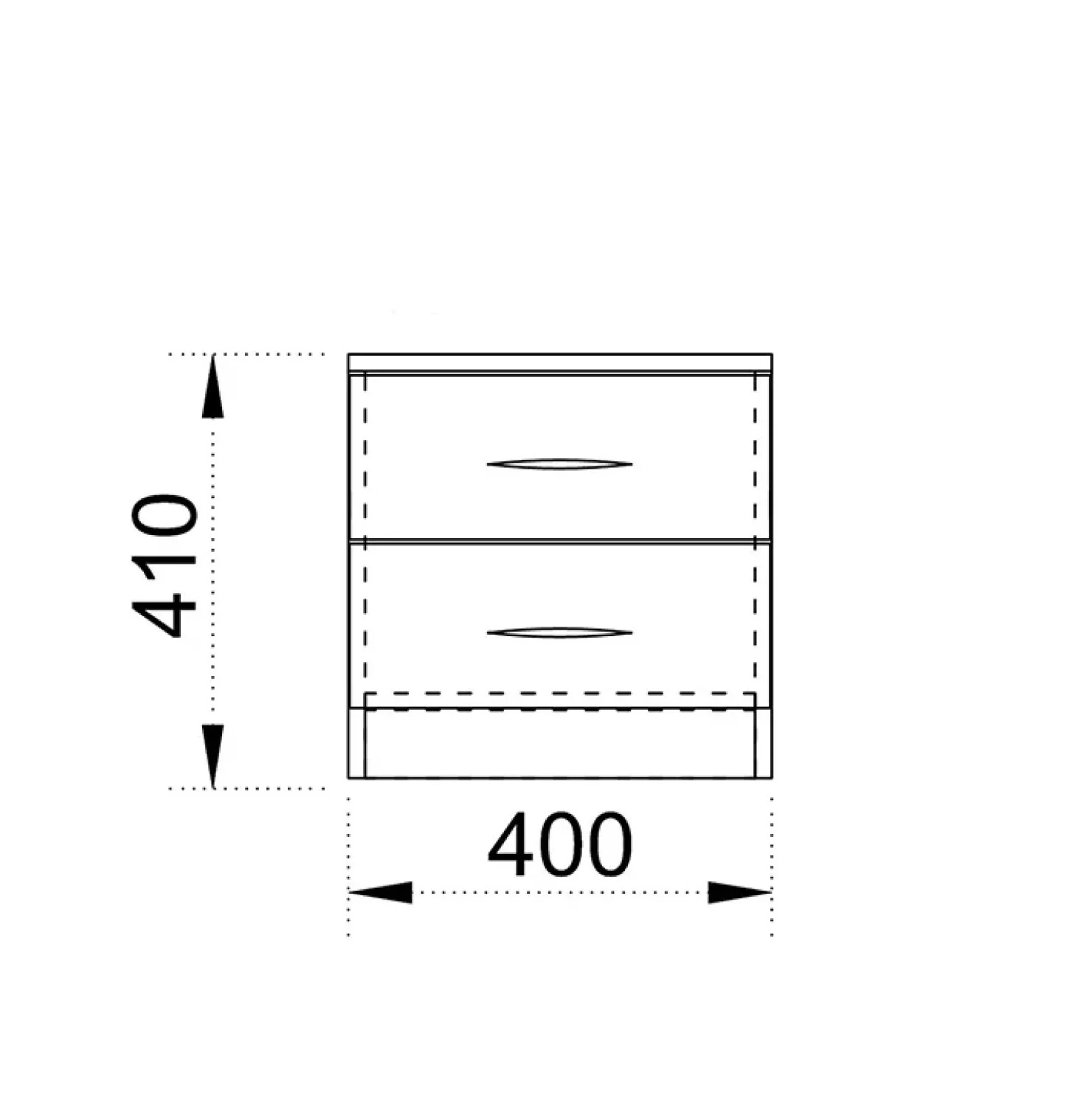 Garnero Arredamenti Comodino 40x41h cm 2 cassetti design sonoma Marte Rovere Online