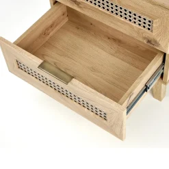 Garnero Arredamenti Comodino 50x52h cm 2 cassetti moderno rovere Sombra Sale