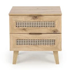 Garnero Arredamenti Comodino 50x52h cm 2 cassetti moderno rovere Sombra Sale
