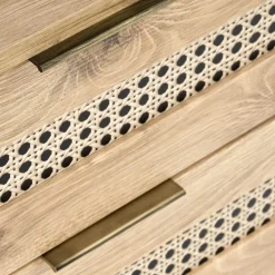 Garnero Arredamenti Comodino 50x52h cm 2 cassetti moderno rovere Sombra Sale