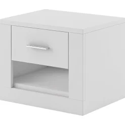 Garnero Arredamenti Comodino 50x40h cm 1 cassetto Ombra Bianco Opaco New