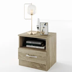 Garnero Arredamenti Comodino 40x41h cm 1 cassetto sonoma Selvaggia Gihome® Rovere Best