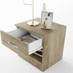 Garnero Arredamenti Comodino 40x41h cm 1 cassetto sonoma Selvaggia Gihome® Rovere Best