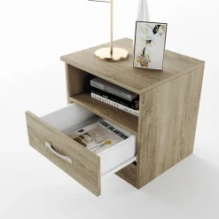 Garnero Arredamenti Comodino 40x41h cm 1 cassetto sonoma Selvaggia Gihome® Rovere Best