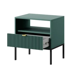 Garnero Arredamenti Comodino 54x56h cm 1 cassetto moderno Alisa Verde Sale