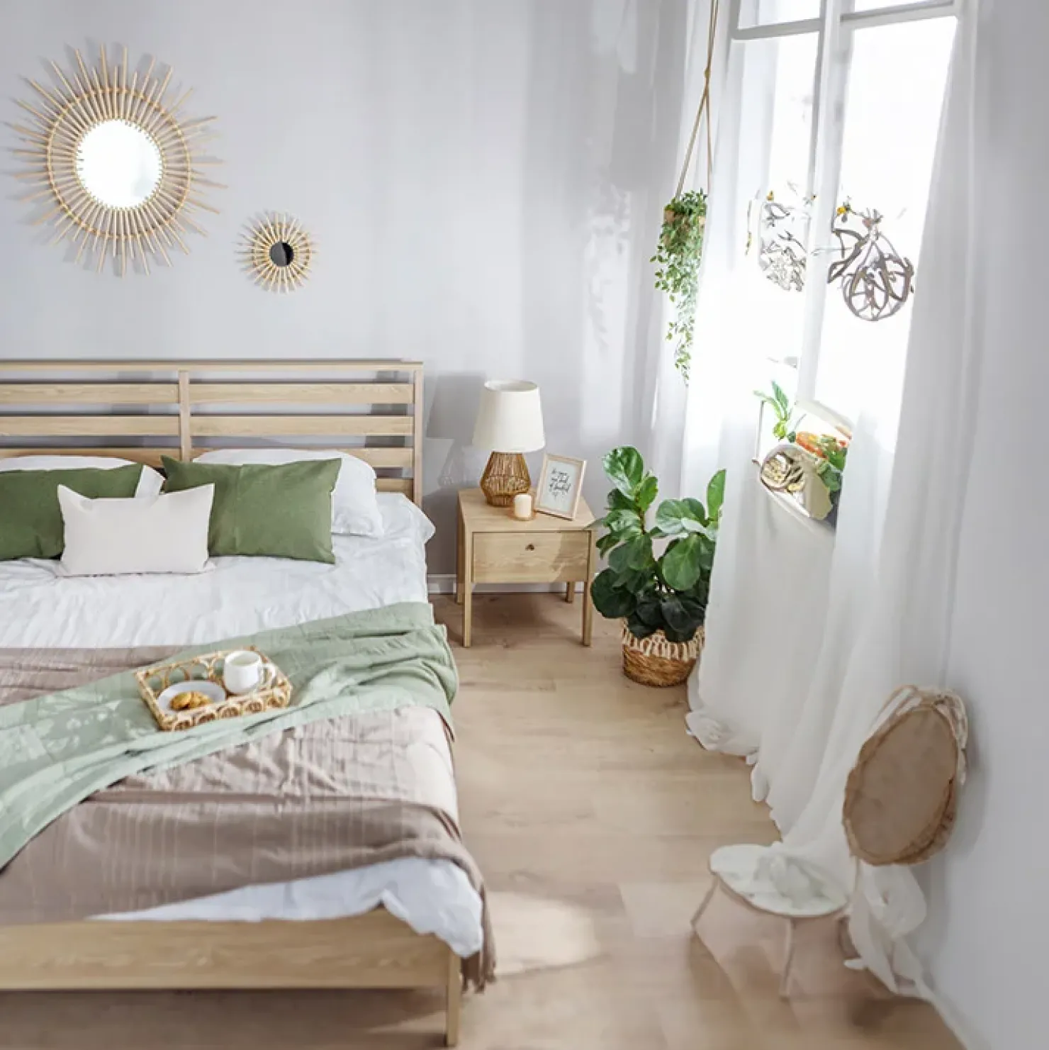 Garnero Arredamenti Comodino 45x46h cm 1 cassetto USB C rovere Noor