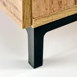 Garnero Arredamenti Comodino 40x52h cm 1 cassetto moderno rovere nero Ankara New