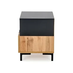 Garnero Arredamenti Comodino 40x52h cm 1 cassetto moderno rovere nero Ankara New