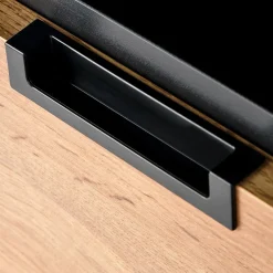 Garnero Arredamenti Comodino 40x52h cm 1 cassetto moderno rovere nero Ankara New