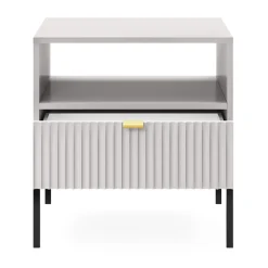 Garnero Arredamenti Comodino 54x56h cm 1 cassetto moderno Alisa Grigio Best