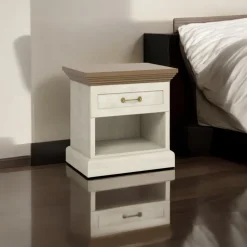 Garnero Arredamenti Comodino 57x50h cm 1 cassetto pino frassinato rovere Blend