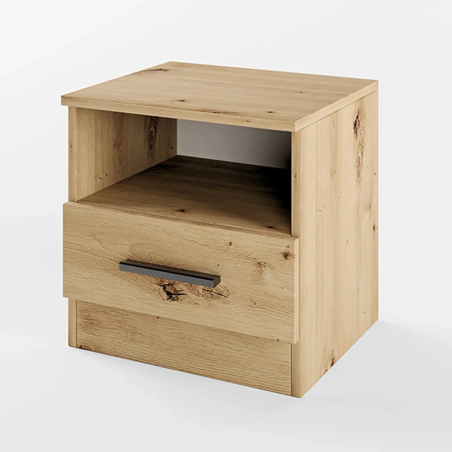 Garnero Arredamenti Comodino 40x41h cm con cassetto moderno Selvaggia Rovere Rustico Best