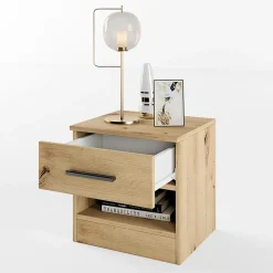 Garnero Arredamenti Comodino 40x41h cm con cassetto moderno Selvaggia Rovere Rustico Best