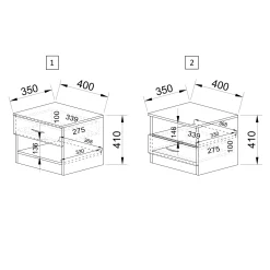 Garnero Arredamenti Comodino 40x41h cm con cassetto moderno Selvaggia Rovere Rustico Best