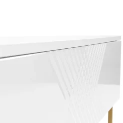 Garnero Arredamenti Comodino 50x46h cm design moderno bianco lucido Marisa Clearance