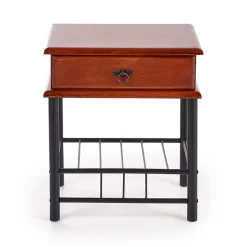 Garnero Arredamenti Comodino 48x55h cm moderno ciligio nero Mirtilla Clearance