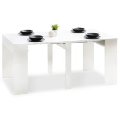 Garnero Arredamenti Consolle 50/302cm allungabile bianco opaco Diadema Gihome® New