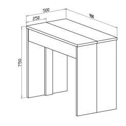 Garnero Arredamenti Consolle 50/302cm allungabile bianco opaco Diadema Gihome® New