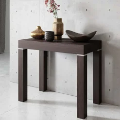 Garnero Arredamenti Consolle 50/300cm allungabile moderno wengé Pandora 110 Gihome® Noce Discount