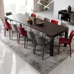 Garnero Arredamenti Consolle 50/300cm allungabile moderno wengé Pandora 110 Gihome® Noce Discount