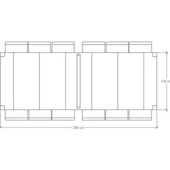 Garnero Arredamenti Consolle 50/300cm allungabile moderno wengé Pandora 110 Gihome® Noce Discount