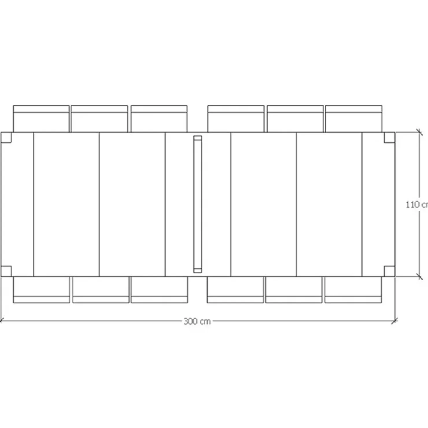 Garnero Arredamenti Consolle 50/300cm allungabile moderno wengé Pandora 110 Gihome® Noce Discount