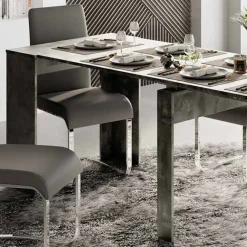 Garnero Arredamenti Consolle 54/252cm tavolo allungabile moderno ossido nobilitato Senigallia Online