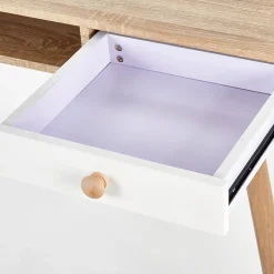 Garnero Arredamenti Consolle ingresso scrivania 1 cassetto 120x75cm rovere sonoma bianco Lavanda Hot