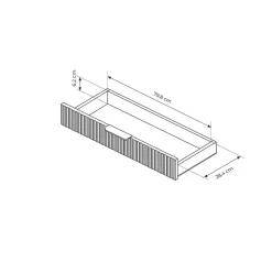 Garnero Arredamenti Consolle ingresso 100x78cm 1 cassetto cannettato Ramis Nero Opaco Outlet